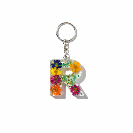 Resin Alphabet Keychain