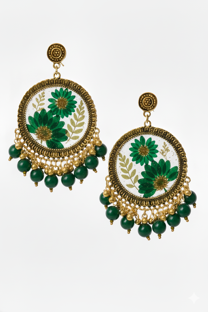 Resin Jhumka Earrings