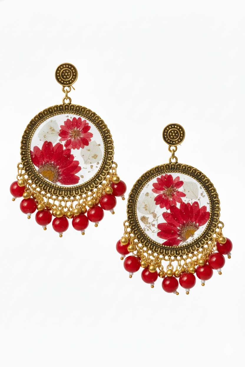 Resin Jhumka Earrings