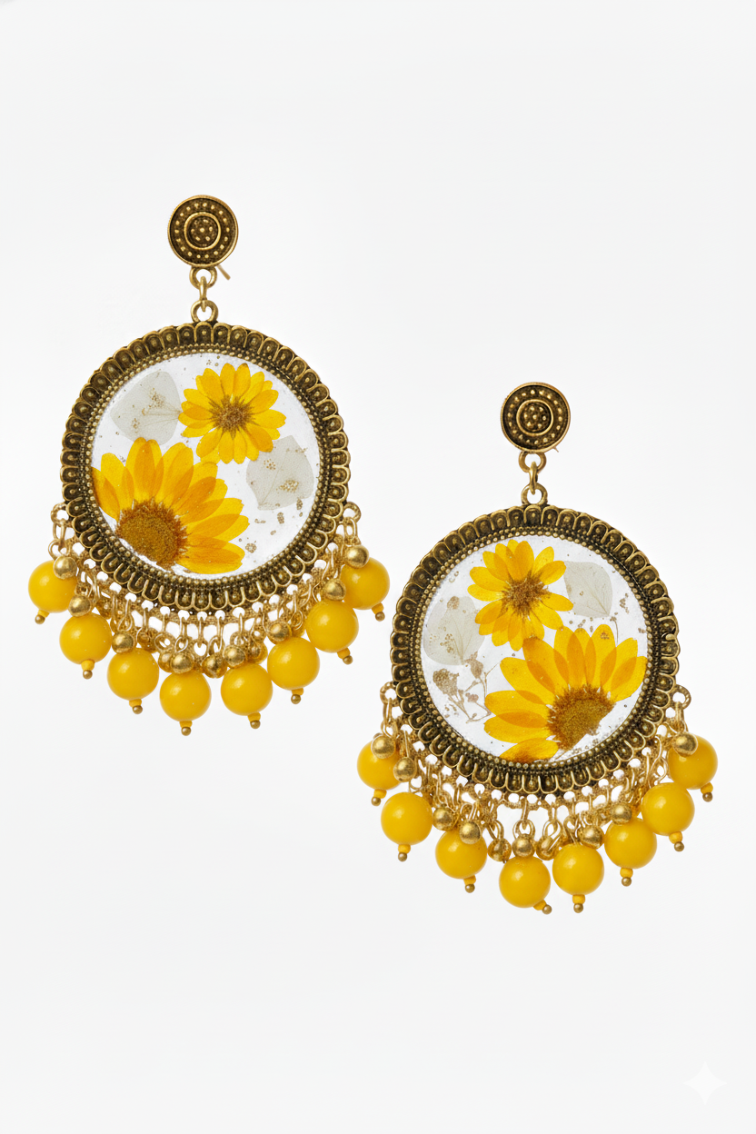 Resin Jhumka Earrings